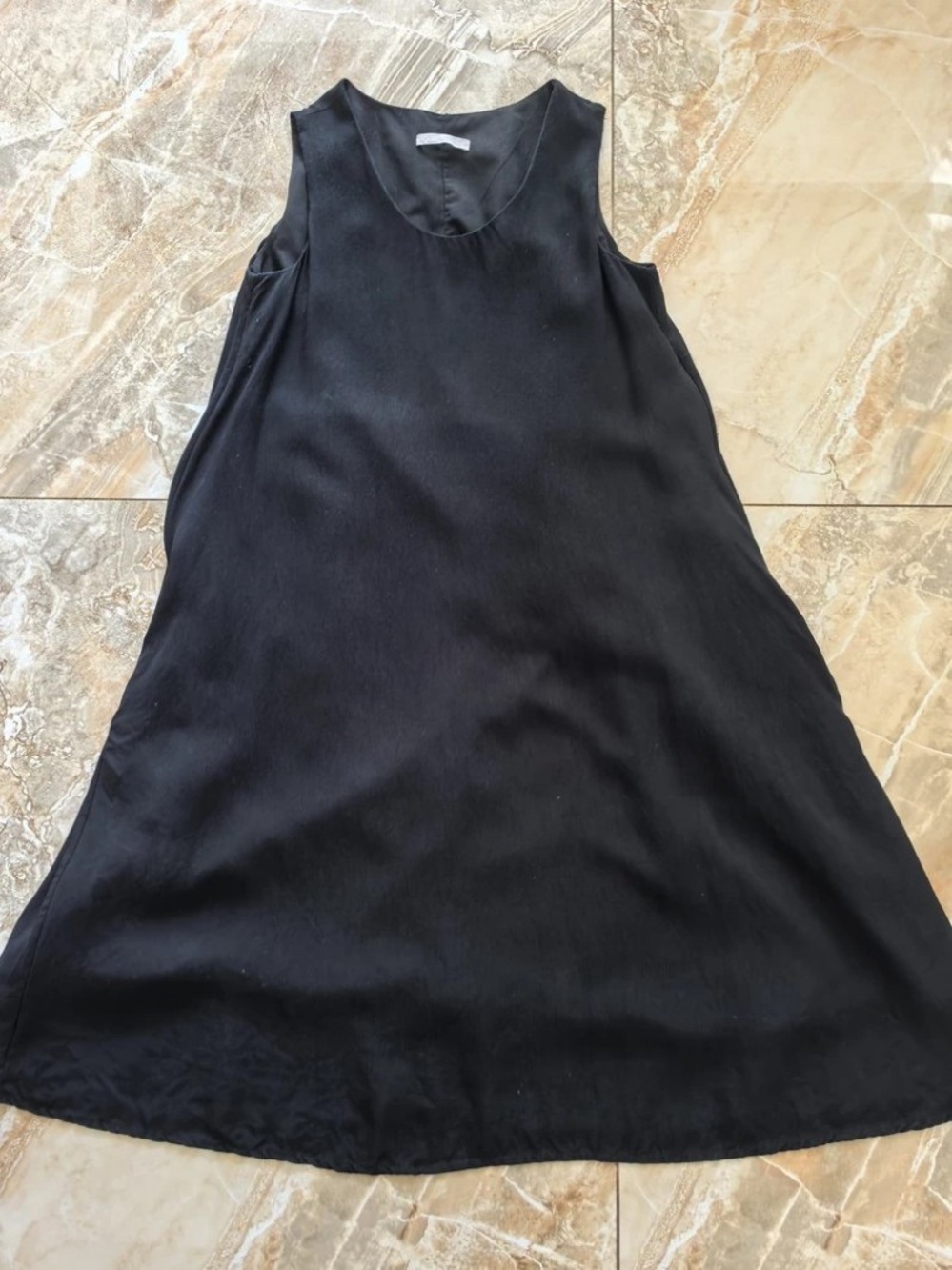 Black Sleeveless A-Line Dress